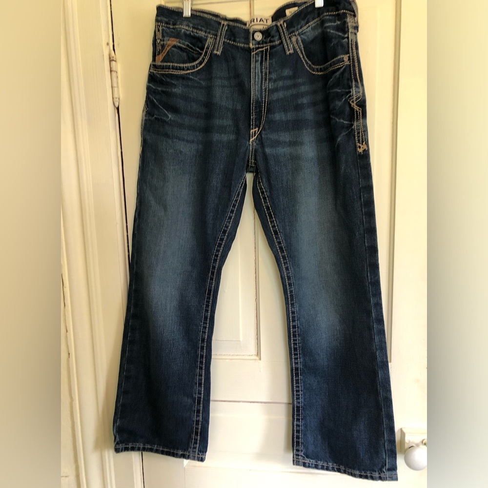 Arias Men's Dark Blue Washed Jeans
